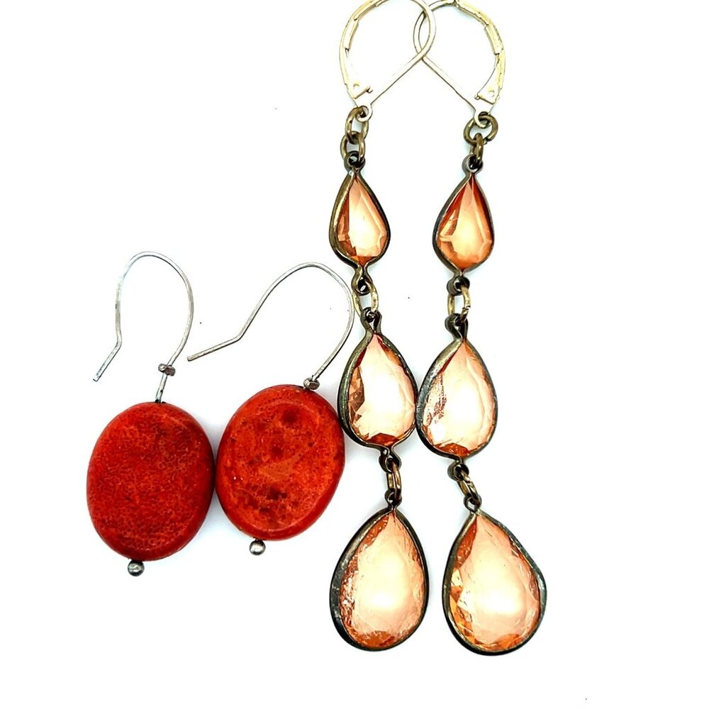2‎ Pairs of Stone Earrings